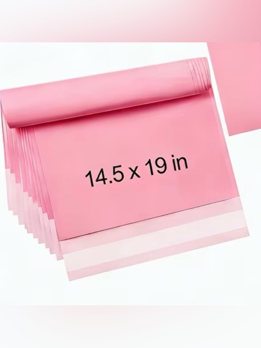 Pink Mailing Poly Mailers - 14.5 x 19 in (25 Pack)